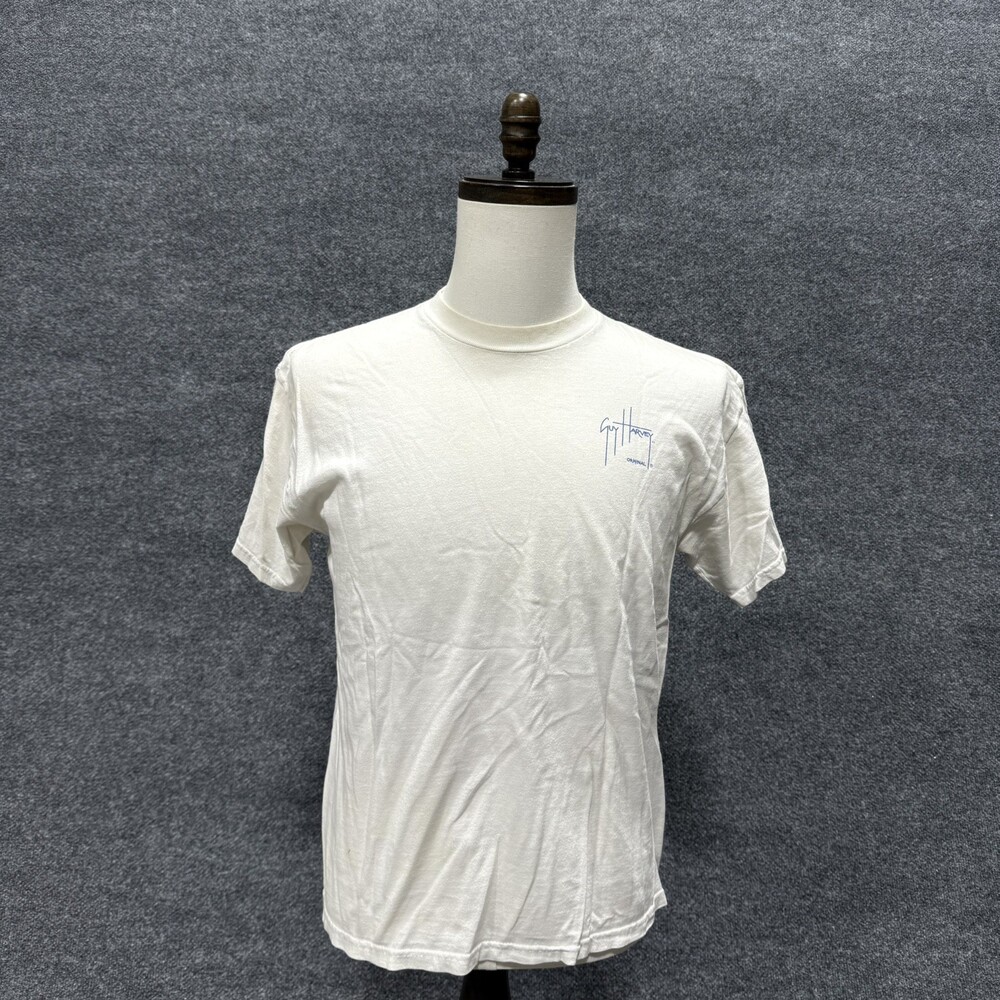 Vintage Guy Harvey Original Tee Mens Large White Mahi Mahi Dolphin Fish Graphic